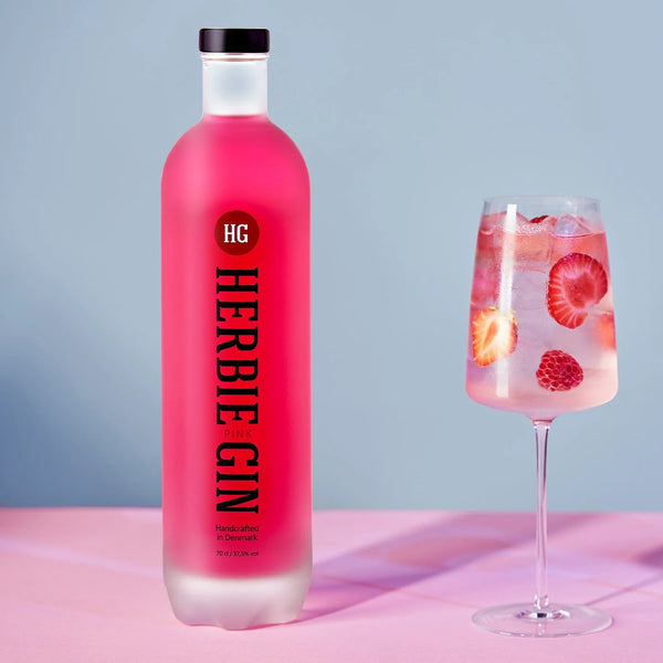 Herbie Pink Gin – Danish pink gin with raspberry &amp; cranberry