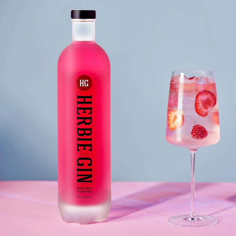 Herbie Pink Gin – Danish pink gin with raspberry &amp; cranberry